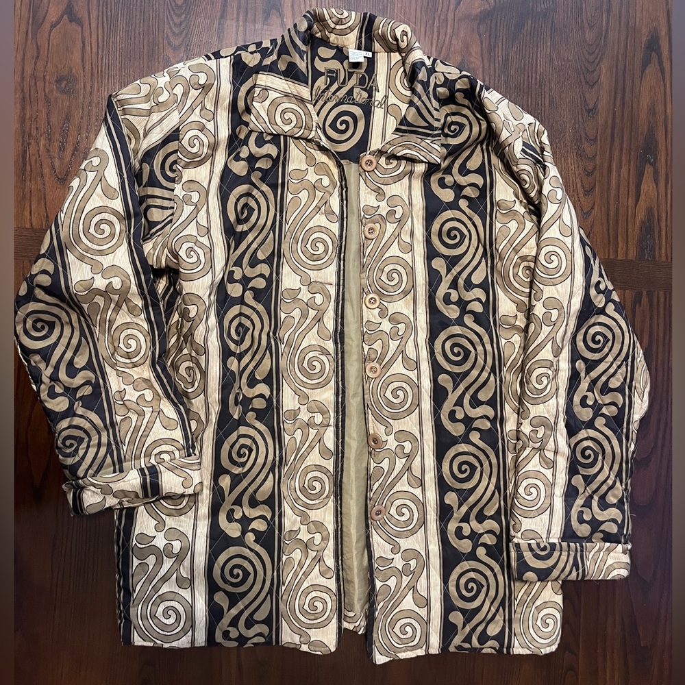 VINTAGE 90s FUDA International 100% SILK Jacket